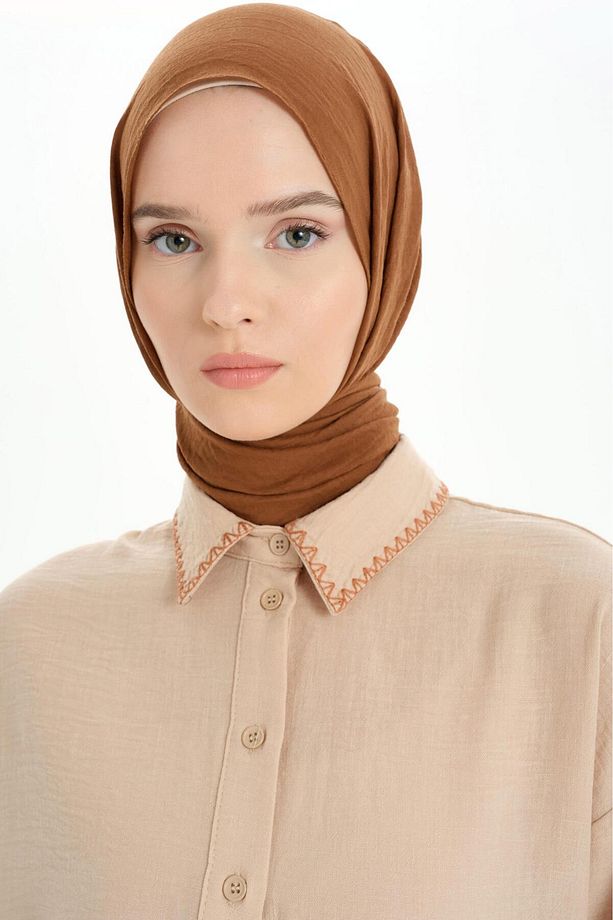 Nakış Detaylı Tunik - Camel - 4