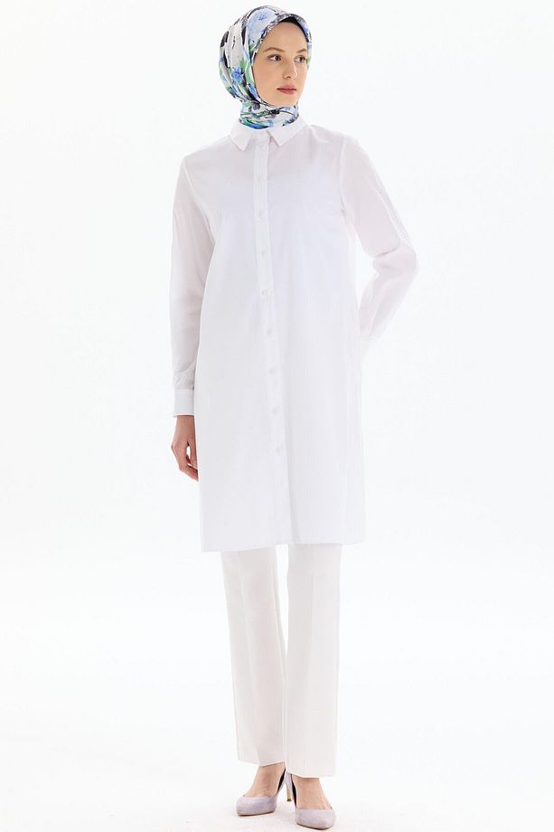 İspanyol Paça Basic Pantolon - Ekru - 2