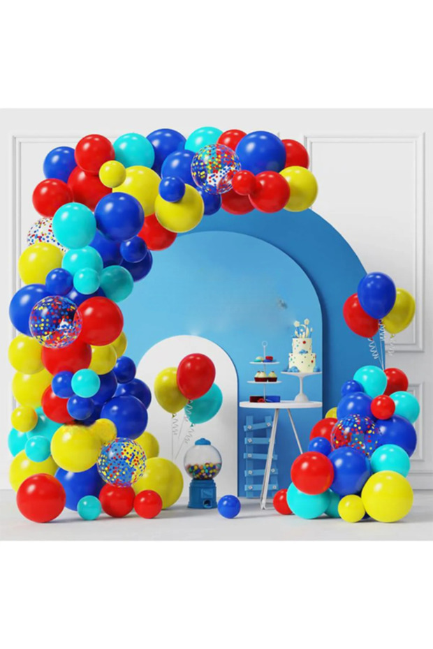 Colorful Rainbow Balloon Chain Set Birthday Balloon Set