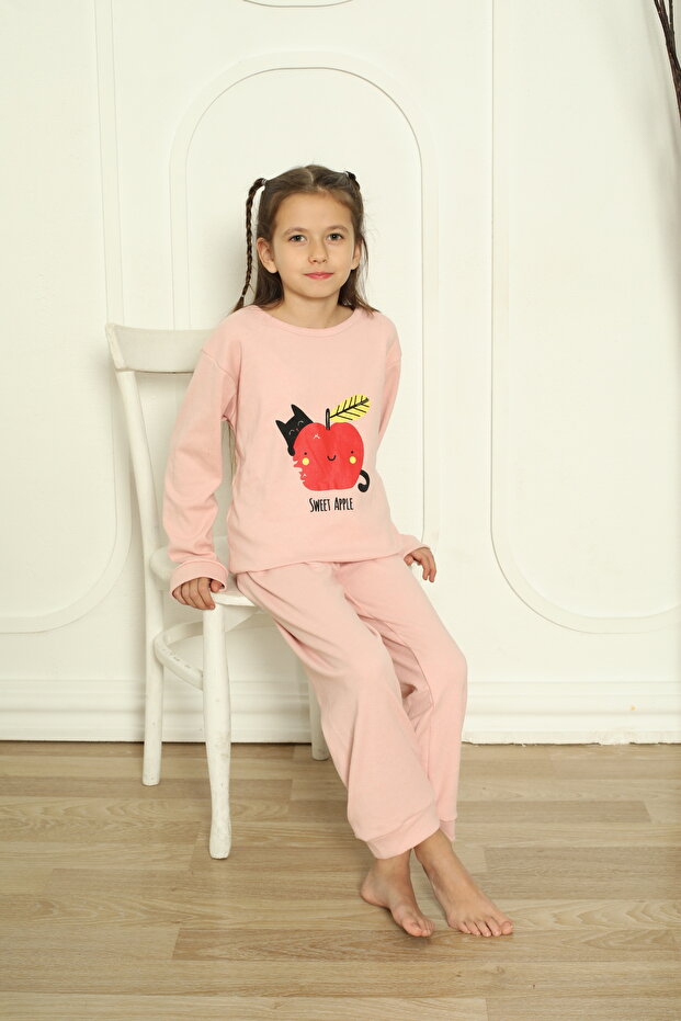 Girl's Winter Combed Cotton Pajamas Set