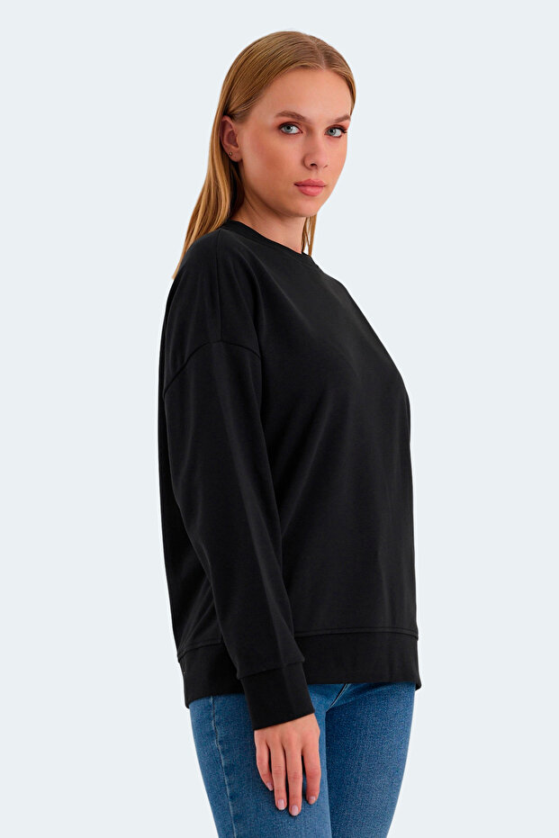 VIRTUE Kadın Siyah Sweatshirt - 4