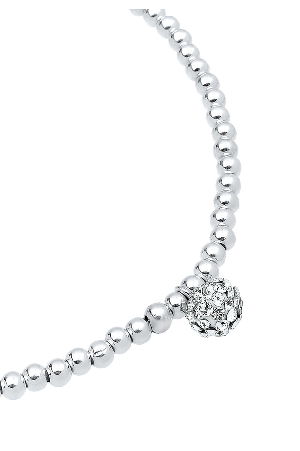 Elegantný dámsky náramok so srdcom a príveskom z 925 mincového striebra s kryštálmi - 3