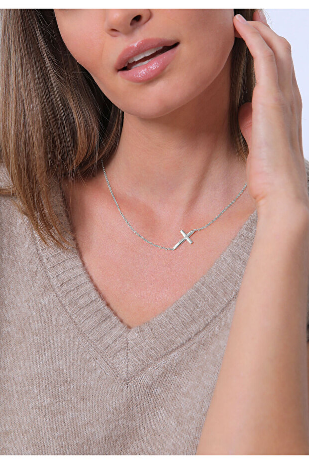 Dámský náhrdelník s křížkem a přívěskem Religion Basic ze stříbra 925, pozlacený - 7