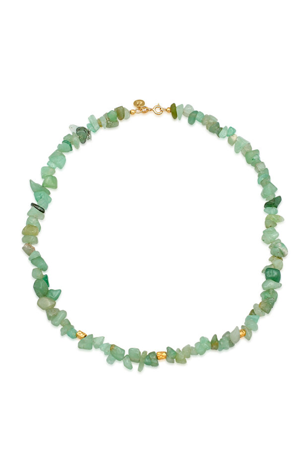 Náhrdelník PREMIUM Dámský náhrdelník Choker Nadčasový trend s avanturínem v ryzosti 925 - 1