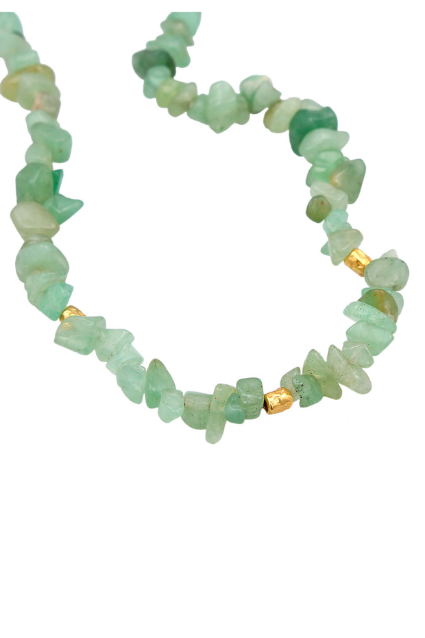 Náhrdelník PREMIUM Dámský náhrdelník Choker Nadčasový trend s avanturínem v ryzosti 925 - 3