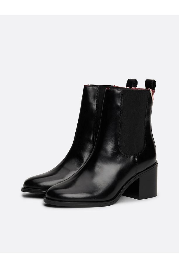 Kadın Süet Detaylı Marka Logolu Yüksek Taban Deri Siyah Bot & Bootie FW0FW08112-BDS - 1