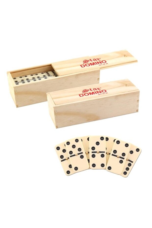 Star Okey Wooden Boxed Melamine Domino