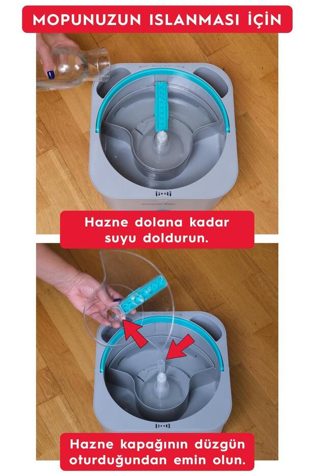 Aqua Master Special Set Clean & Dirty Water Separation Feature Automatic Cleaning Set Mop Mop - 6