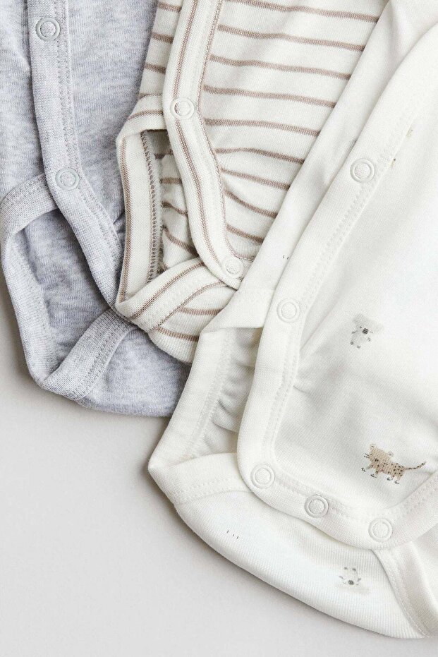 5-pack wrapover bodysuits - 3