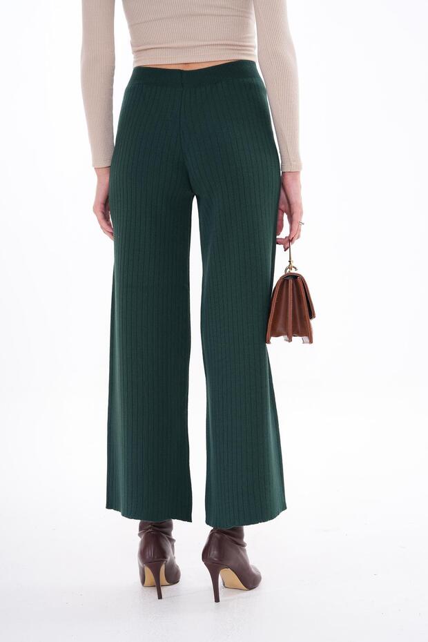 Kadın İspanyol Paça Triko Örme Pantolon 255048 - - 5