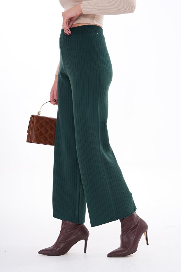 Kadın İspanyol Paça Triko Örme Pantolon 255048 - - 4