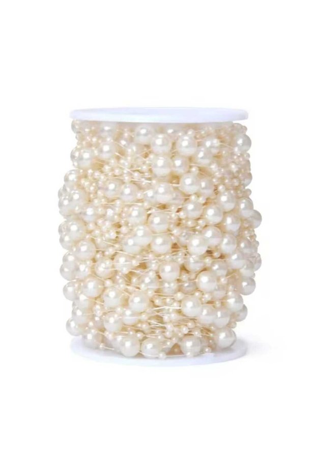Cream Color Ribbon Decoration Decoration Hobby Bead Ribboned Bead Flower Ornament 10 Meters