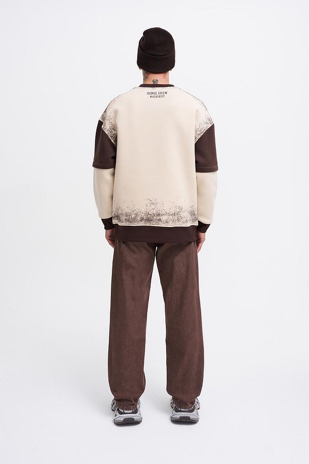 Erkek Double Layer Sweatshirt SOFT BEIGE - 8