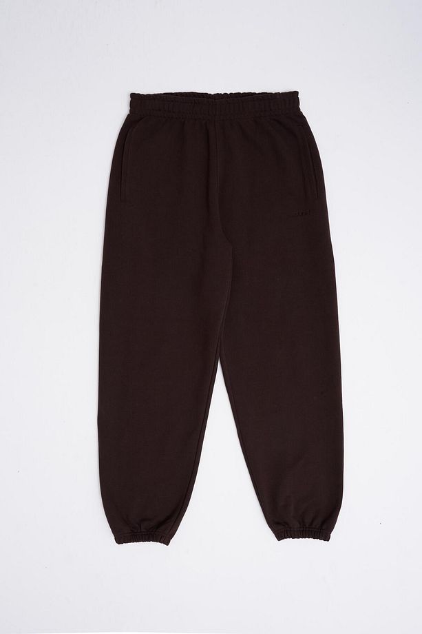 Erkek Basic Diagornel Jogger Kahverengi Eşofman Altı - 7