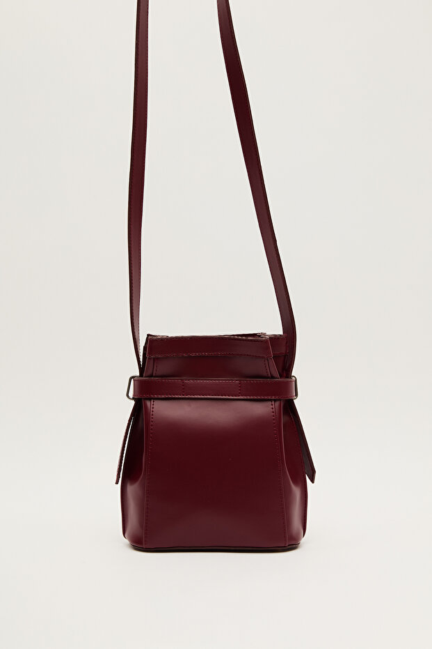 Claret Red Milo bőr bagett táska - 8