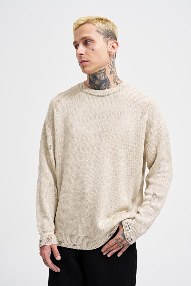 Erkek Basic Taş Kazak - 1