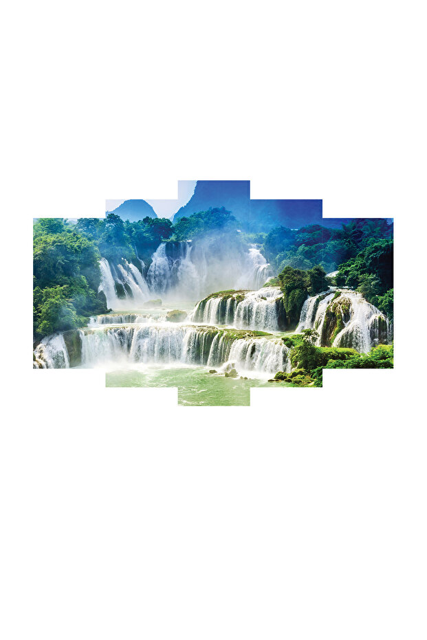 Duvar Mdf Tablo 5 Parça Set Ve saatli - 2