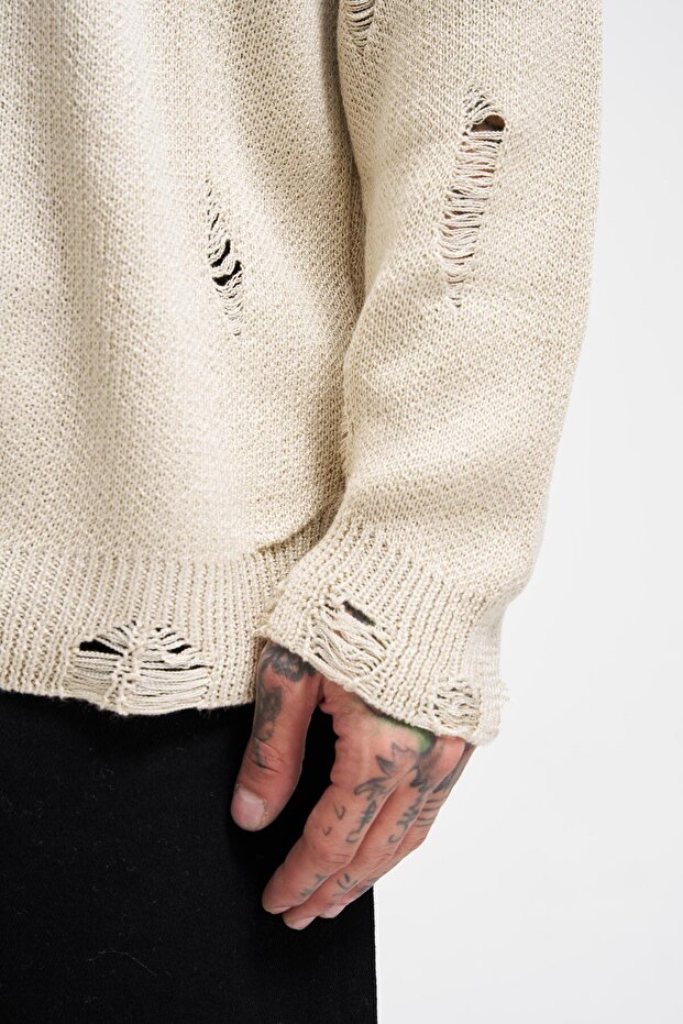 Erkek Basic Taş Kazak - 5