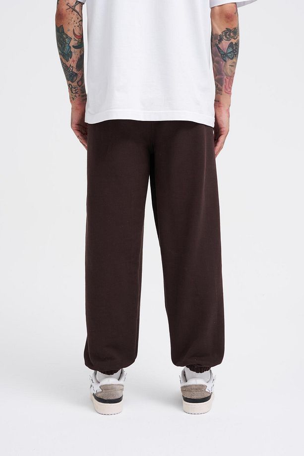 Erkek Basic Diagornel Jogger Kahverengi Eşofman Altı - 4