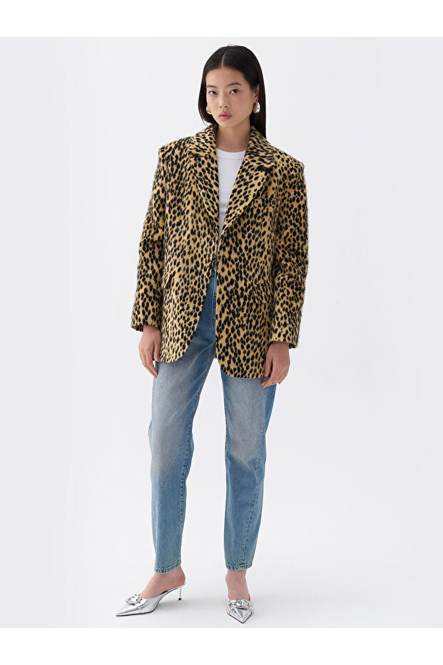 Leopar Desenli Ceket - 6
