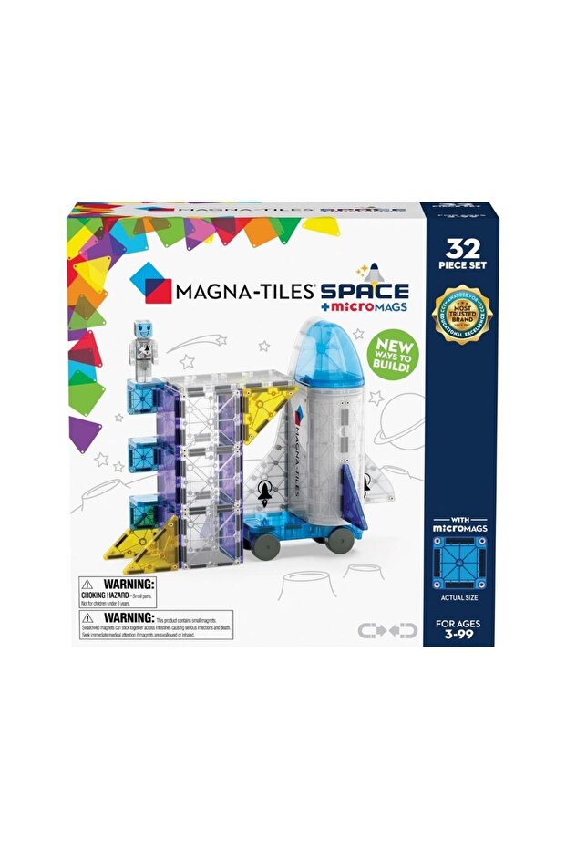Magna-Tiles ® - Space - Space Magnetic Blocks - 32 Pieces