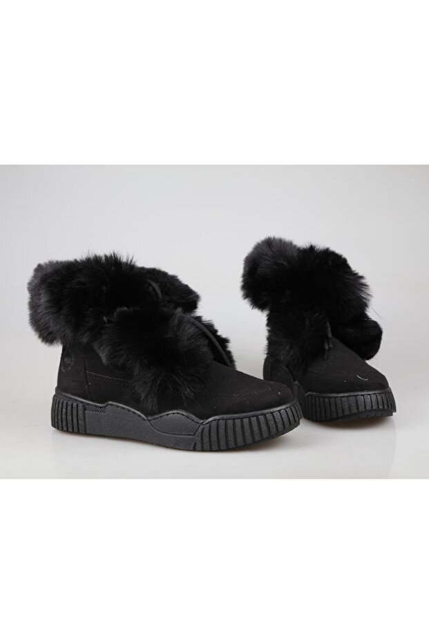 MP 242-1878 Siyah Suet Kadın Bot - 4