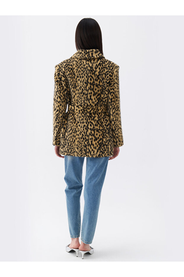 Leopar Desenli Ceket - 7