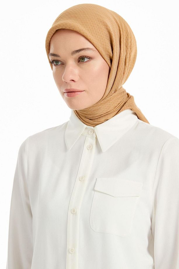 Viskon Jakar Eşarp - Camel - 3