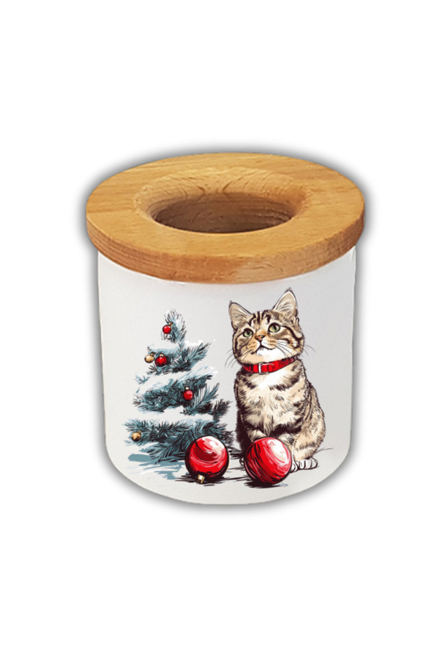 Cat and Christmas Theme Printed Pen Holder Christmas New Year Gift