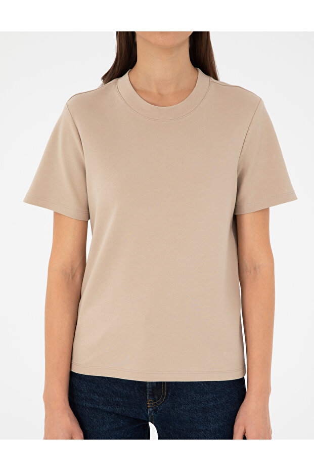 Bej Basic Tişört 50303243-VR011 - 6