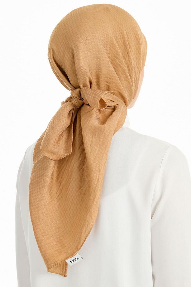 Viskon Jakar Eşarp - Camel - 4