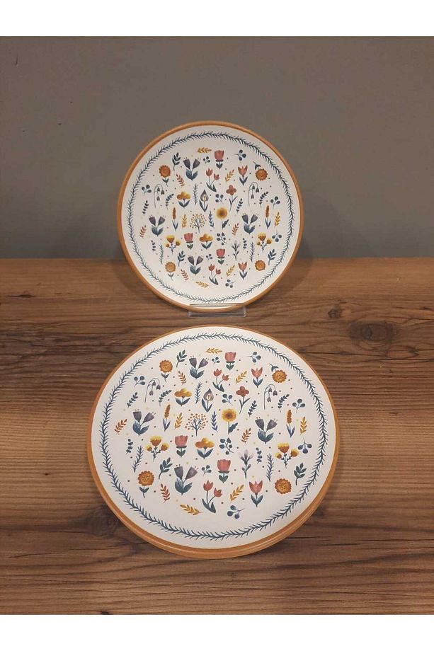 KERAMİKA YILBAŞI PASTA TABAĞI 20 CM 6 ADET YILBAŞI TEMALI - 3
