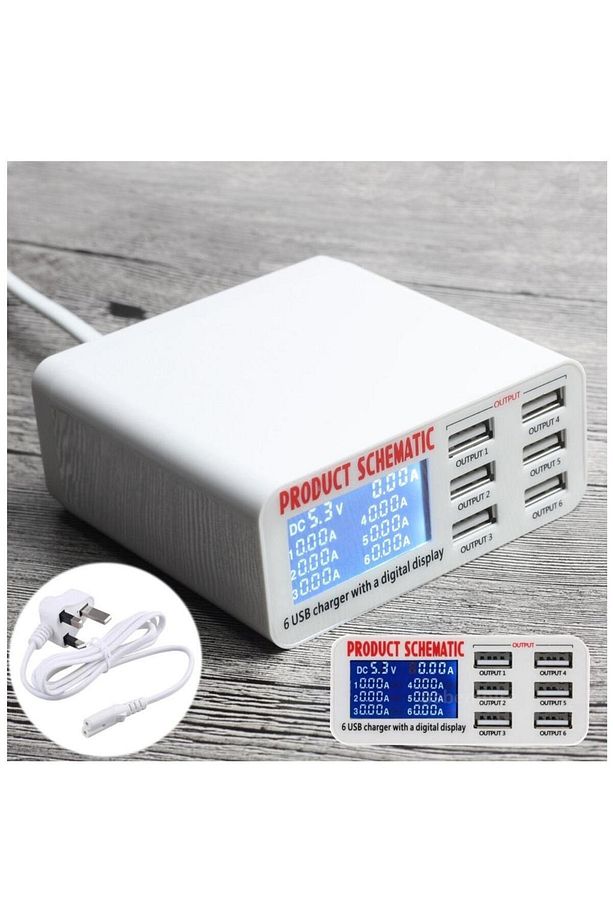 Usb Şarj 6 Port Amper Ölçer - 2