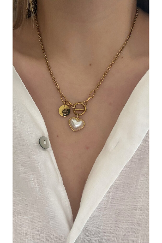 ÇELİK KALP KOLYE - 2