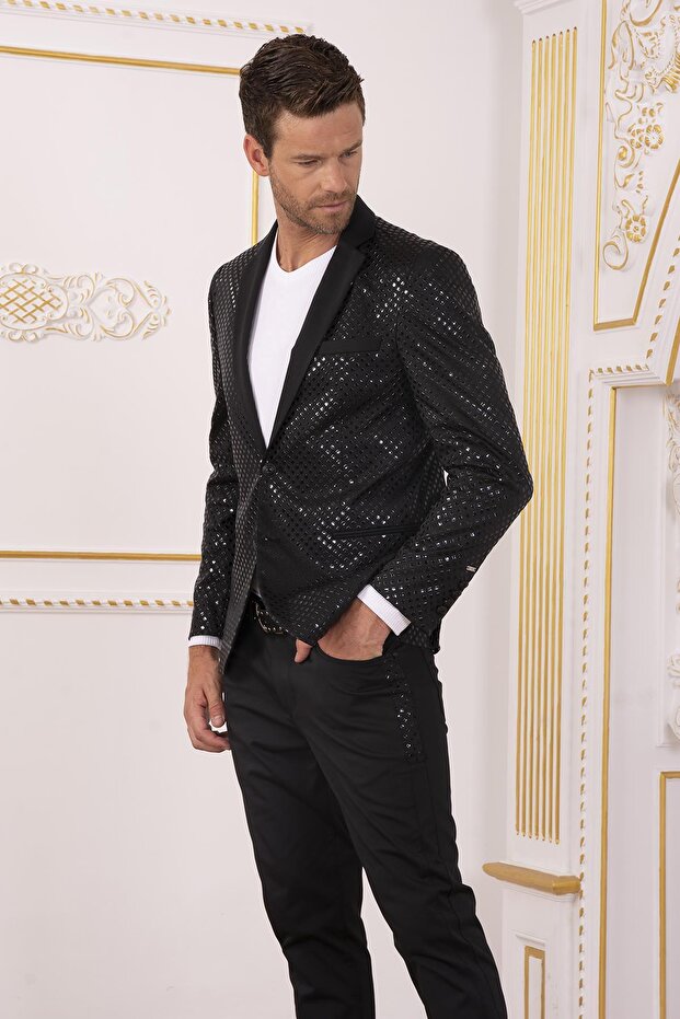 Siyah Pullu Ceket - 2