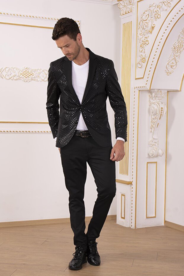 Siyah Pullu Ceket - 3