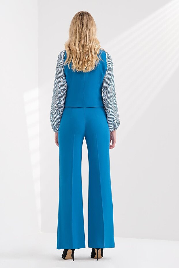 Gold Metal Düğmeli Yelek - 3