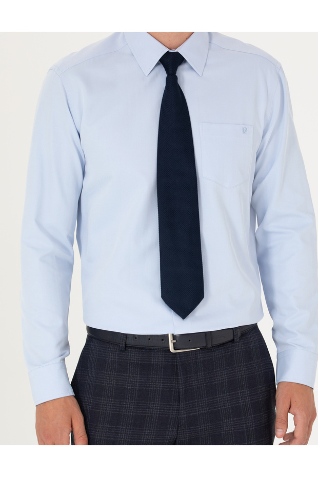 Açık Mavi Regular Fit Uzun Kollu Basic Gömlek 50277764-VR003 - 6