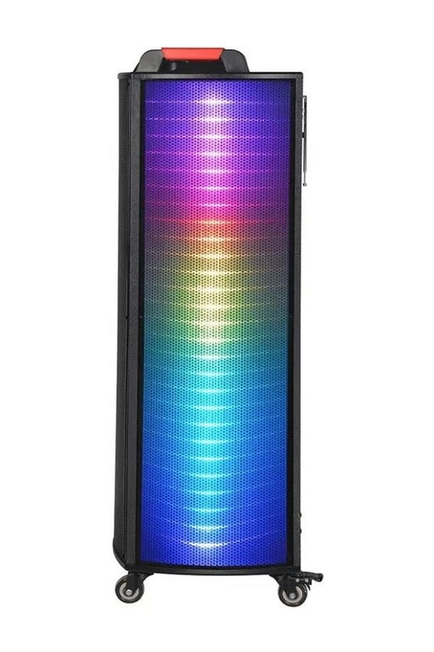 Ndr-1010S Taşınabilir 10 İnç 100w Tekerli Rgb Bluetooth Mikrofonlu Parti Hoparlör - 4