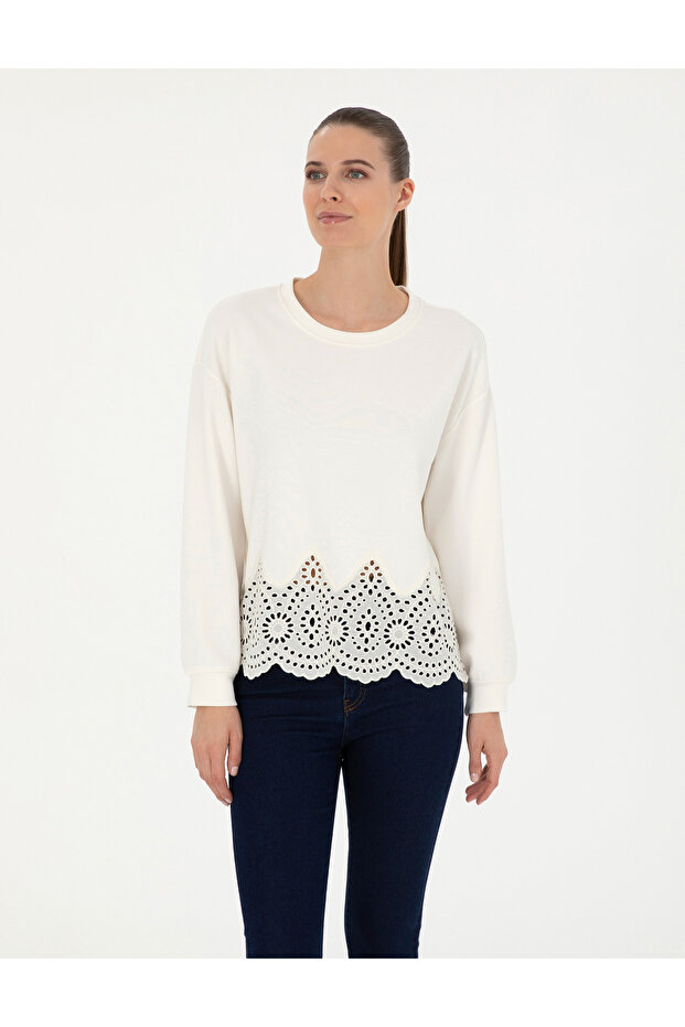 Ecru Comfort Fit Sweatshirt 50283335 -Vr019