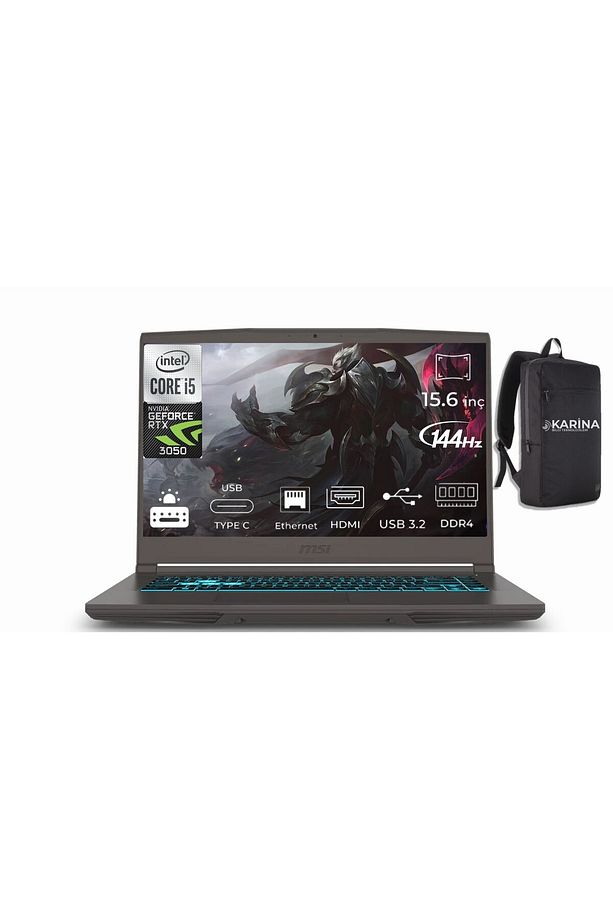 THIN 15 B12UC-1478XTR i5 12450H 24GB 512GBM.2+512GBSSD RTX3050 Fdos 15.6"144Hz & B12UC1478XTRK20 - 1