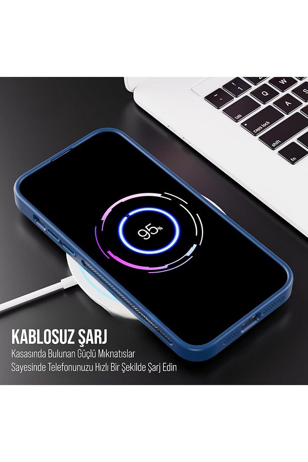 İphone 11 Kamera Korumalı Stantlı Magsafe Destekli Mat Lens Koruyucu Hediye Telefon Kılıfı - 7