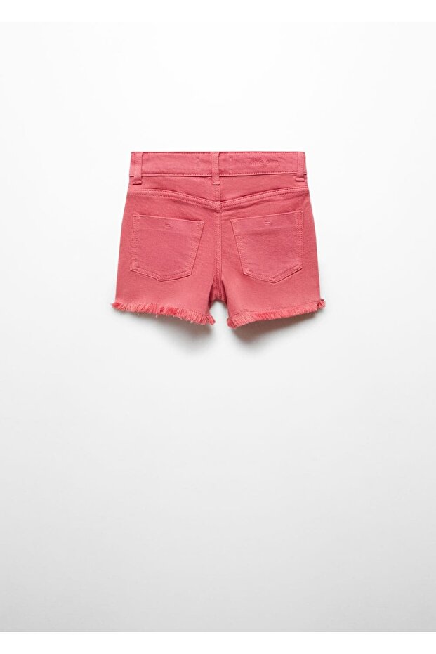 Düğmeli Kot Şort - 2