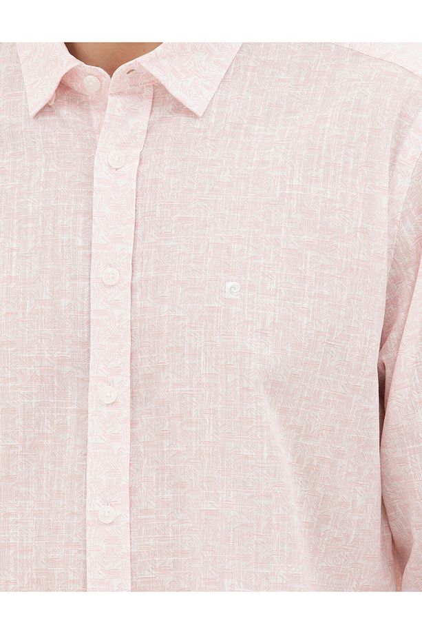 Açık Pembe Regular Fit Uzun Kollu Gömlek 50284926-VR078 - 7