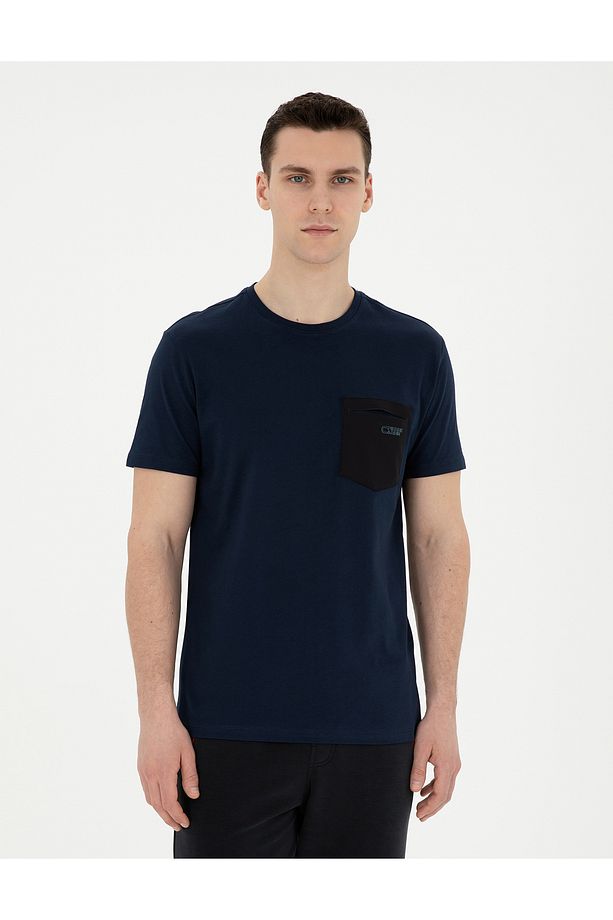 Lacivert Regular Fit Tişört 50285220-VR033 - 1