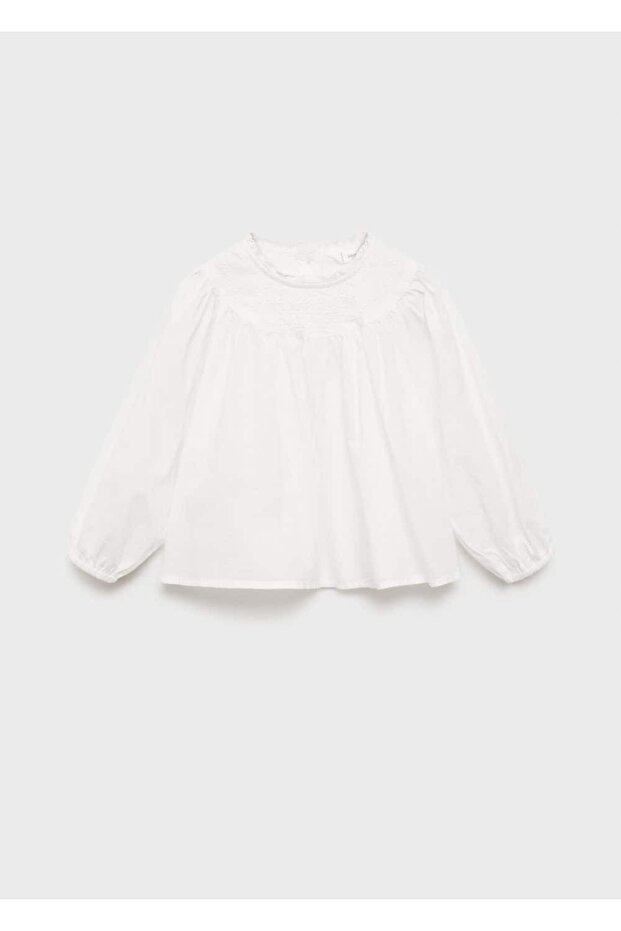 İşlemeli pamuklu bluz - 3