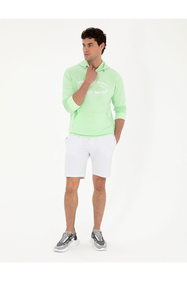 Beyaz Regular Fit Örme Şort 50284172-VR013 - 1