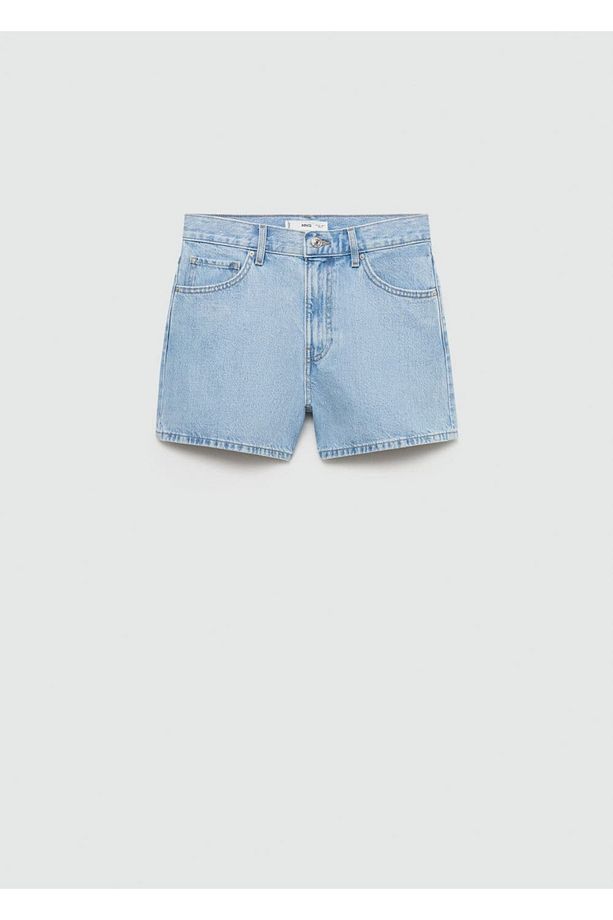 Yüksek belli denim şort - 3