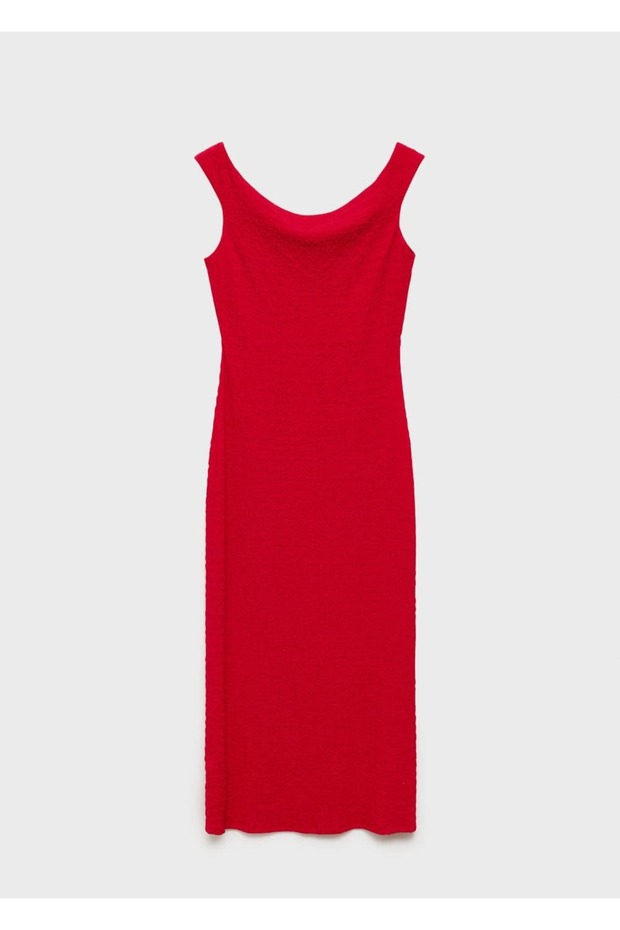 Uzun omuzu açık elbise - 3