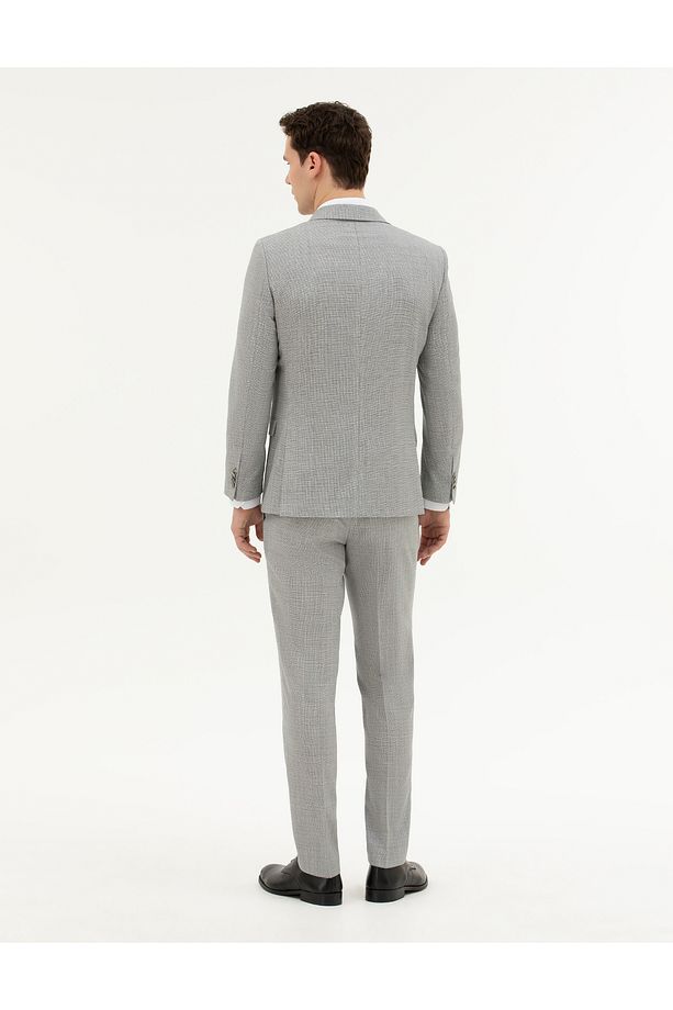 Açık Gri Ex. Slim Fit Yün Takım Elbise 50285280-VR001 - 5